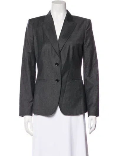 Pre-owned Max Mara Virgin Wool Blazer In Gray