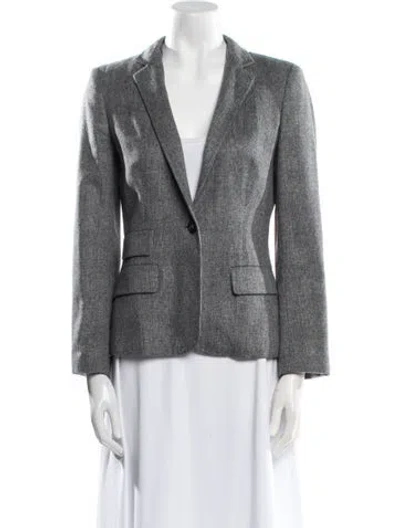 Pre-owned Max Mara Virgin Wool Blazer In Gray