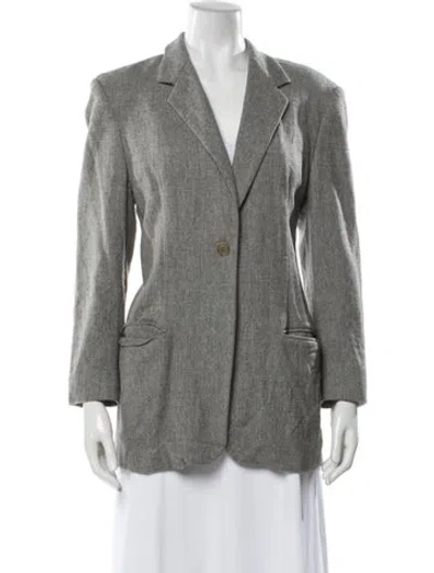 Pre-owned Max Mara Virgin Wool Blazer In Gray
