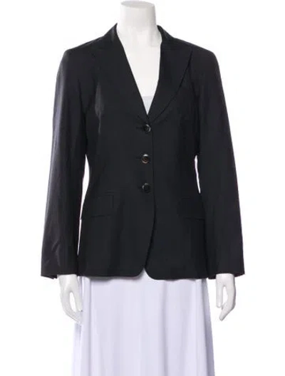 Pre-owned Max Mara Virgin Wool Blazer In Gray