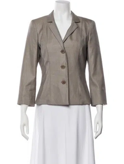 Pre-owned Max Mara Virgin Wool Blazer In Gray