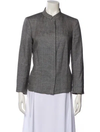 Pre-owned Max Mara Virgin Wool Blazer In Gray