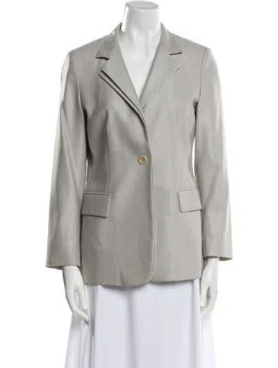 Pre-owned Max Mara Virgin Wool Blazer In Gray