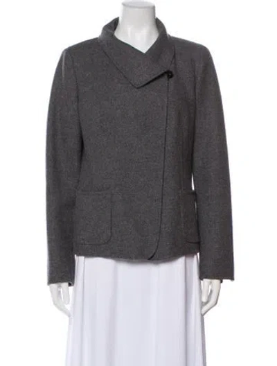 Pre-owned Max Mara Virgin Wool Blazer In Gray