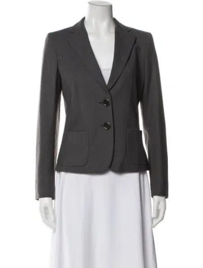 Pre-owned Max Mara Virgin Wool Blazer In Gray