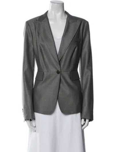 Pre-owned Max Mara Virgin Wool Blazer In Gray