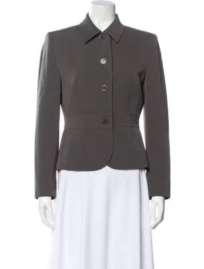 Pre-owned Max Mara Virgin Wool Blazer In Gray