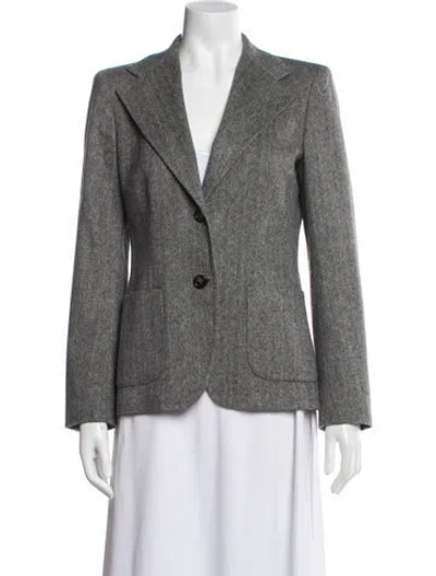 Pre-owned Max Mara Virgin Wool Blazer In Gray