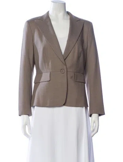 Pre-owned Max Mara Virgin Wool Blazer In Gray
