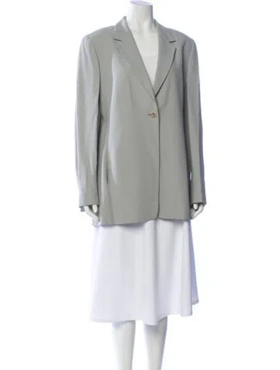 Pre-owned Max Mara Virgin Wool Blazer In Gray