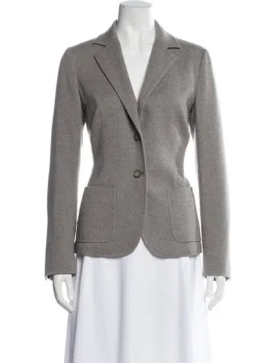 Pre-owned Max Mara Virgin Wool Blazer In Gray