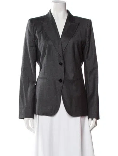 Pre-owned Max Mara Virgin Wool Blazer In Gray