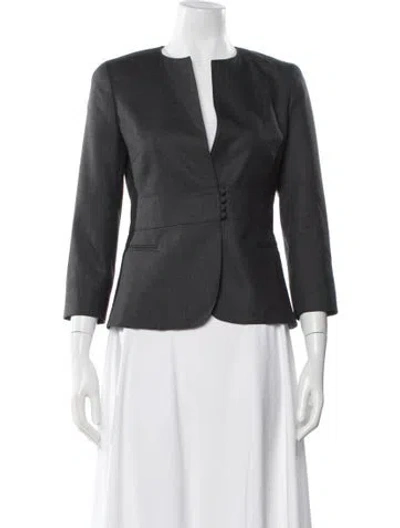 Pre-owned Max Mara Virgin Wool Blazer In Gray