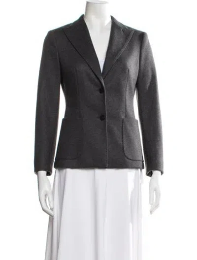 Pre-owned Max Mara Virgin Wool Blazer In Gray