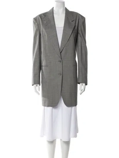 Pre-owned Max Mara Virgin Wool Blazer In Gray