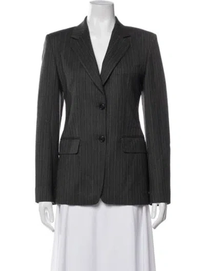 Pre-owned Max Mara Virgin Wool Blazer In Gray