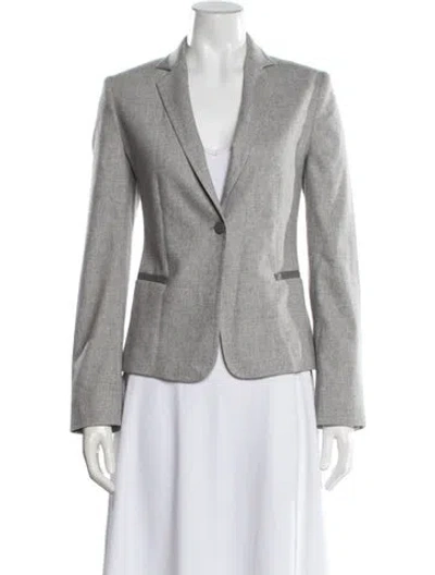 Pre-owned Max Mara Virgin Wool Blazer In Gray