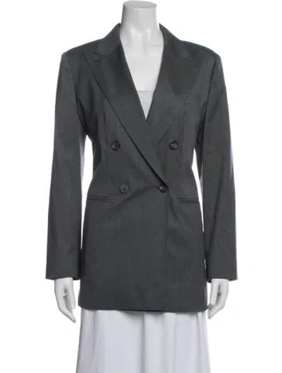 Pre-owned Max Mara Virgin Wool Blazer In Gray