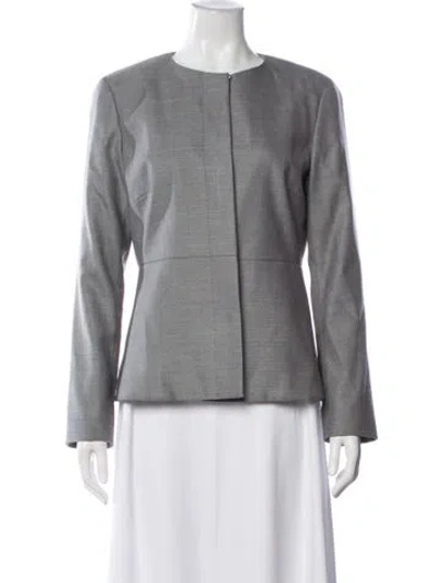 Pre-owned Max Mara Virgin Wool Blazer In Gray
