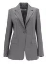 Max Mara Virgin Wool Blazer In Gray