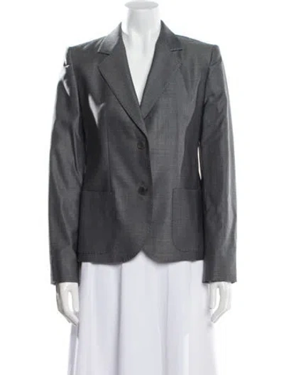 Pre-owned Max Mara Virgin Wool Blazer In Green