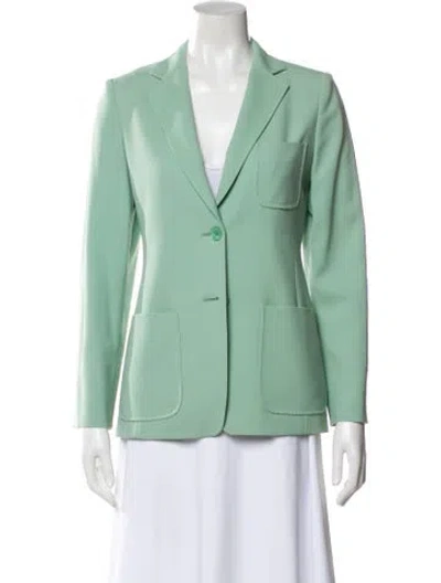 Pre-owned Max Mara Virgin Wool Blazer In Green