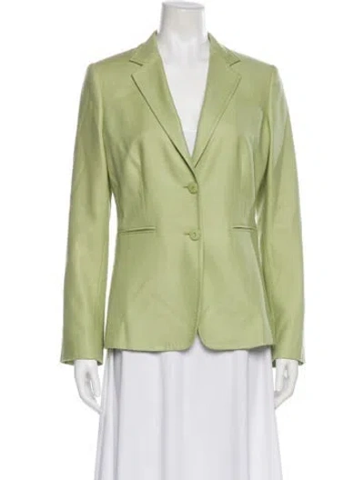 Pre-owned Max Mara Virgin Wool Blazer In Green