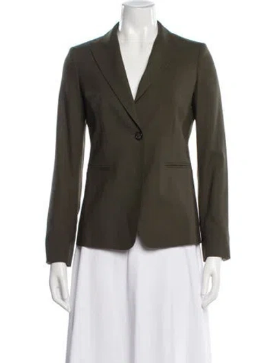 Pre-owned Max Mara Virgin Wool Blazer In Green