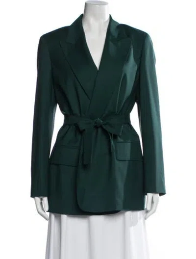 Pre-owned Max Mara Virgin Wool Blazer In Green