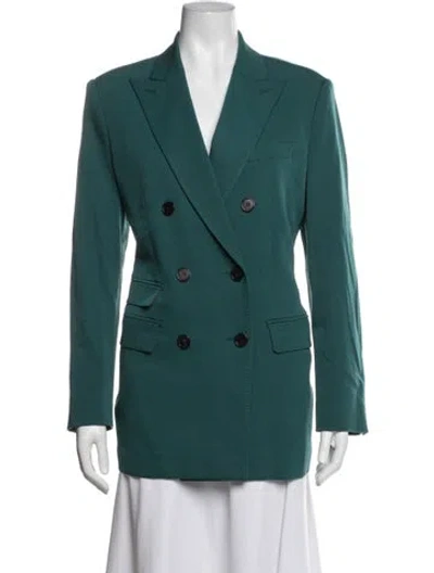 Pre-owned Max Mara Virgin Wool Blazer In Green