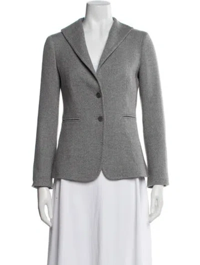 Pre-owned Max Mara Virgin Wool Blazer In Grey