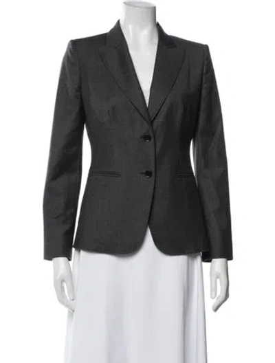 Pre-owned Max Mara Virgin Wool Blazer In Grey
