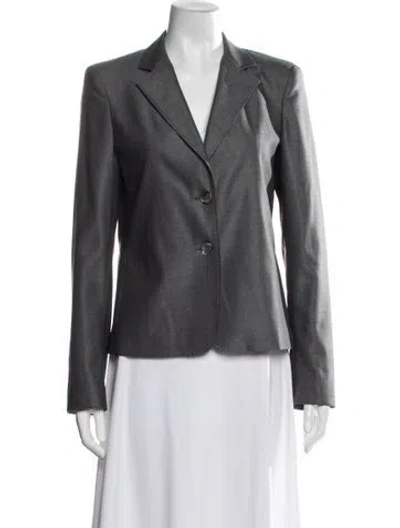 Pre-owned Max Mara Virgin Wool Blazer In Grey