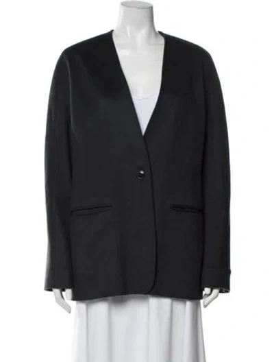 Pre-owned Max Mara Virgin Wool Blazer In Grey