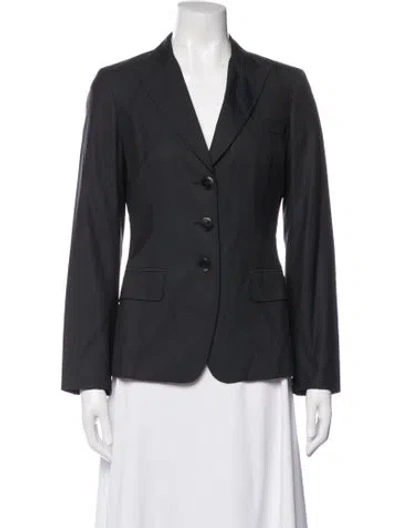 Pre-owned Max Mara Virgin Wool Blazer In Grey