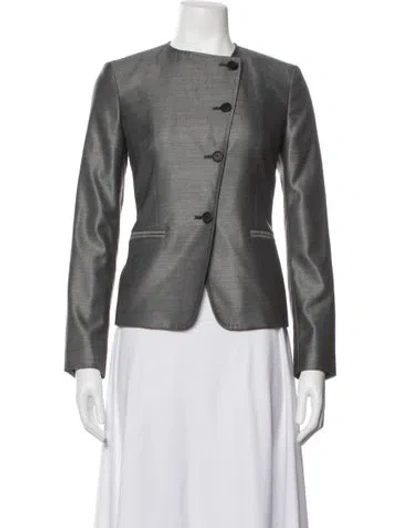 Pre-owned Max Mara Virgin Wool Blazer In Grey