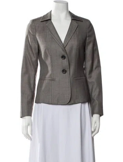 Pre-owned Max Mara Virgin Wool Blazer In Grey