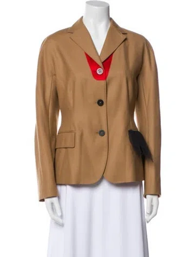 Pre-owned Max Mara Virgin Wool Blazer In Neutral