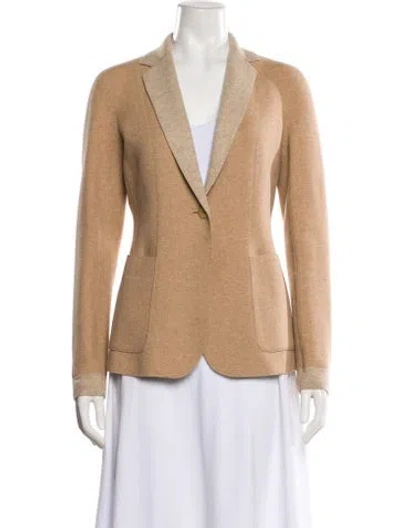 Pre-owned Max Mara Virgin Wool Blazer In Neutral