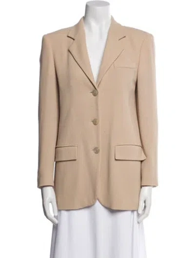 Pre-owned Max Mara Virgin Wool Blazer In Neutral