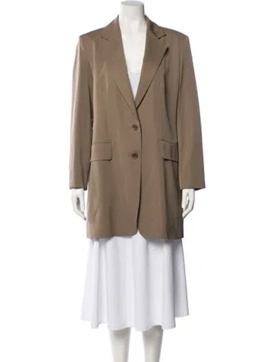 Pre-owned Max Mara Virgin Wool Blazer In Neutral