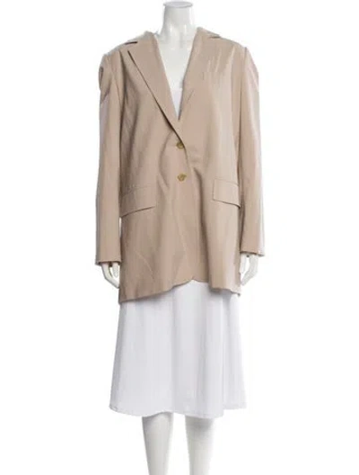 Pre-owned Max Mara Virgin Wool Blazer In Neutral