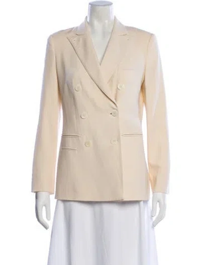 Pre-owned Max Mara Virgin Wool Blazer In Neutral