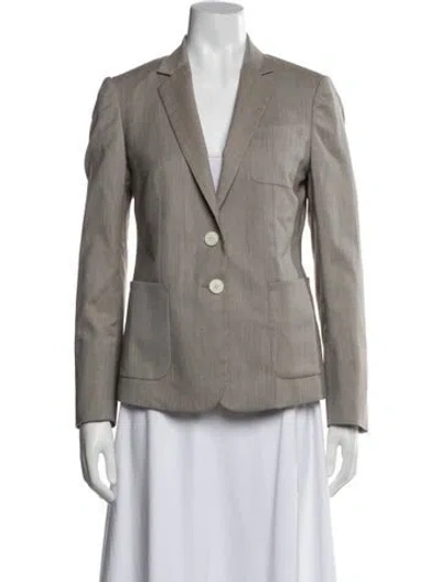 Pre-owned Max Mara Virgin Wool Blazer In Neutral