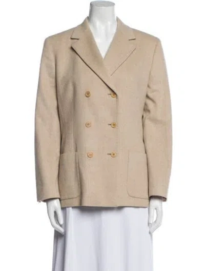 Pre-owned Max Mara Virgin Wool Blazer In Neutral