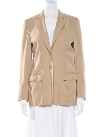 Pre-owned Max Mara Virgin Wool Blazer In Neutral