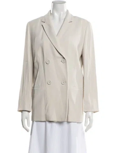 Pre-owned Max Mara Virgin Wool Blazer In Neutral