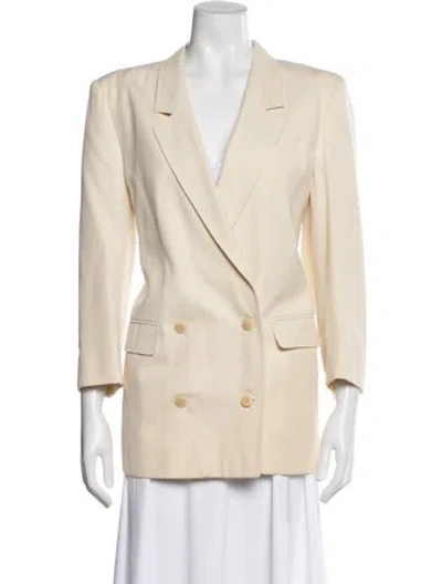 Pre-owned Max Mara Virgin Wool Blazer In Neutral