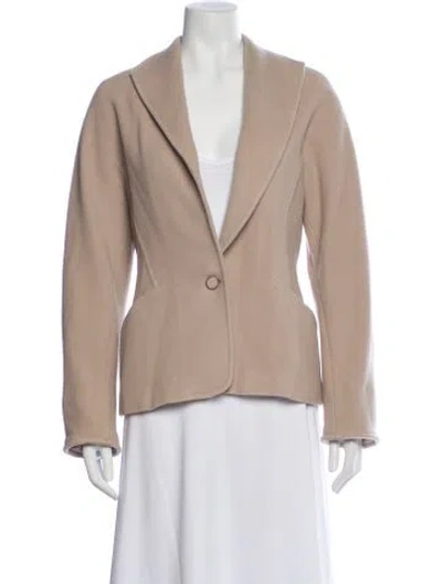 Pre-owned Max Mara Virgin Wool Blazer In Neutral