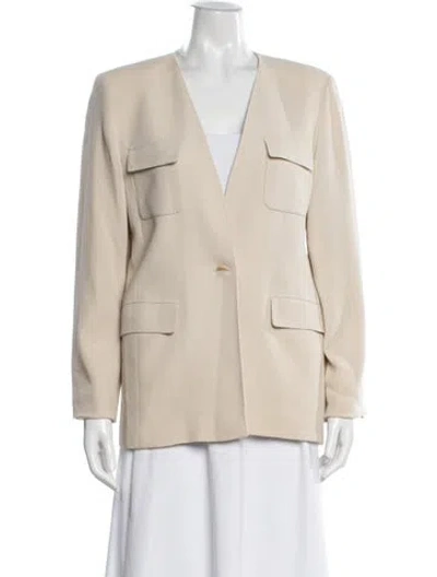 Pre-owned Max Mara Virgin Wool Blazer In Neutral